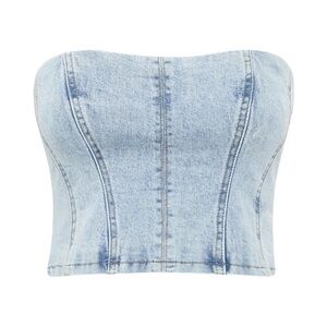 Meshki Jordana Denim Tube Top Size Small
